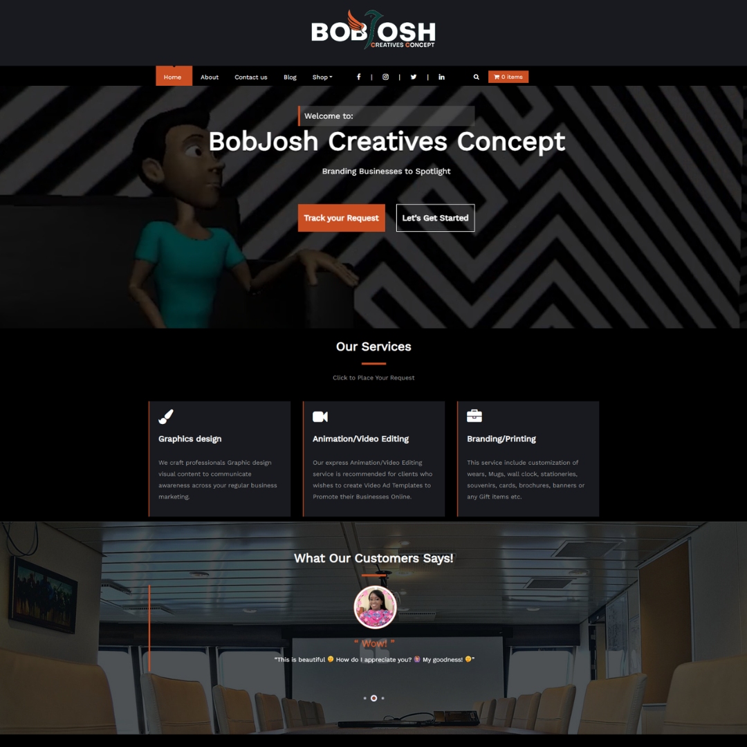 Web Design Project with BOBJOSH CREATIVES CONCEPTS