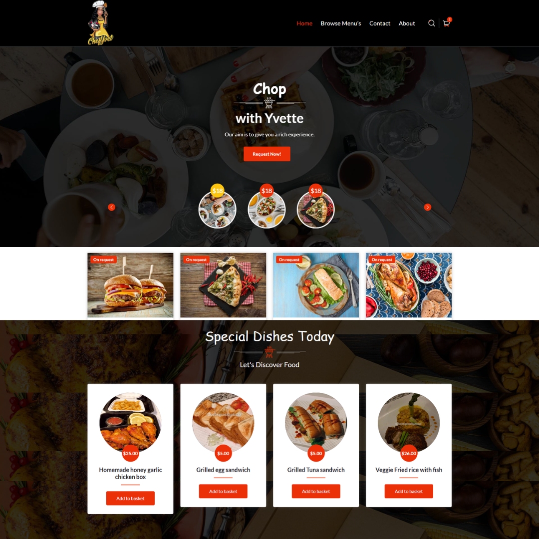 Web Design Project for ChefYvet