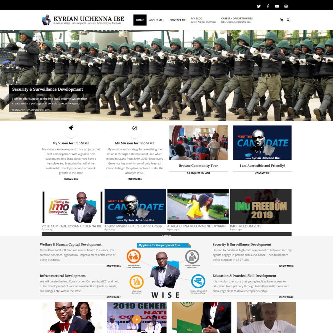 Web Design Project for Comrade Kyrian Uchenna